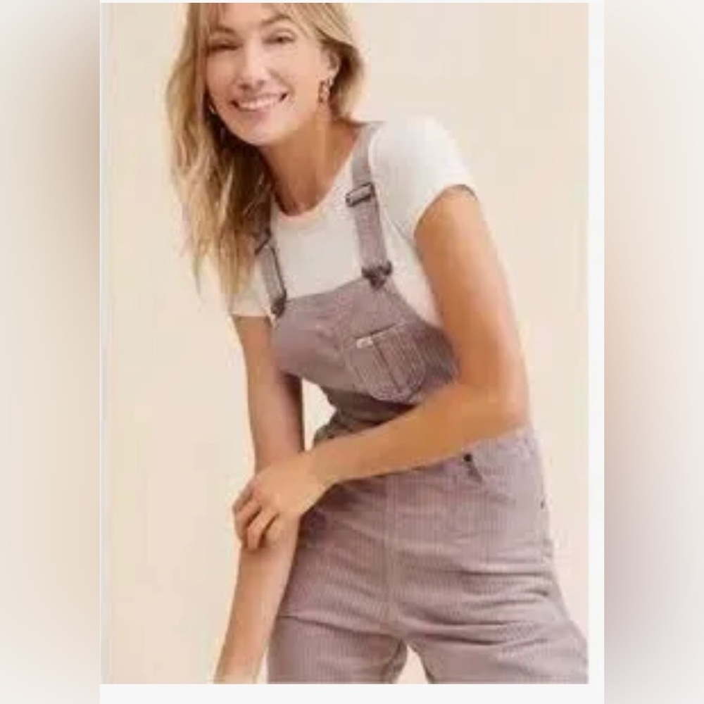 SOLD Free People x Lee‎ Purple Storm Flare Corduroy Overall coveralls jumpsuit - Picture 5 of 6